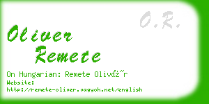 oliver remete business card